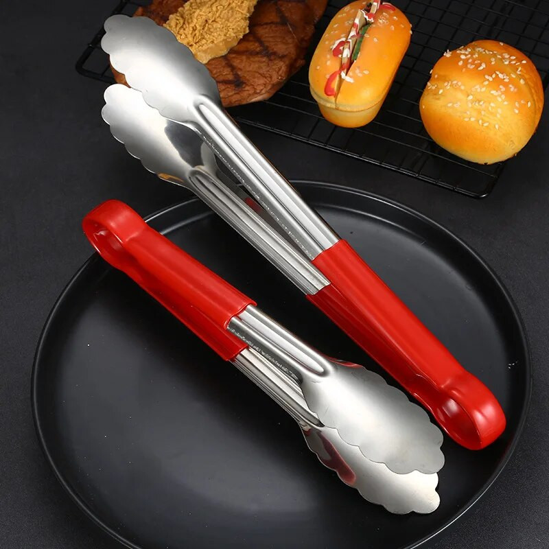 Αντιολισθητικό ανοξείδωτο ατσάλι Μπάρμπεκιου λαβίδες φαγητού Μαγειρικά σκεύη Σαλάτα Κλιπ σερβιρίσματος ψωμιού Μπουφές Σφιγκτήρας μαγειρέματος για μπριζόλα στο σπίτι