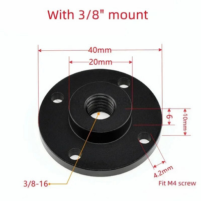 1/4 3/8 tvirtinimo trikojo adapterio laikiklis Sieninis laikiklis Tvirtinamasis laikiklis, skirtas prijungti fotoaparatą Monitoriaus lempos blykstės tvirtinimo lauko plokštė