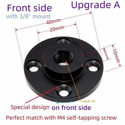 1/4 3/8 tvirtinimo trikojo adapterio laikiklis Sieninis laikiklis Tvirtinamasis laikiklis, skirtas prijungti fotoaparatą Monitoriaus lempos blykstės tvirtinimo lauko plokštė