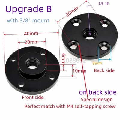1/4 3/8 tvirtinimo trikojo adapterio laikiklis Sieninis laikiklis Tvirtinamasis laikiklis, skirtas prijungti fotoaparatą Monitoriaus lempos blykstės tvirtinimo lauko plokštė