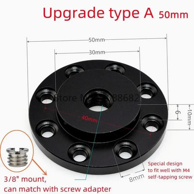 1/4 3/8 tvirtinimo trikojo adapterio laikiklis Sieninis laikiklis Tvirtinamasis laikiklis, skirtas prijungti fotoaparatą Monitoriaus lempos blykstės tvirtinimo lauko plokštė