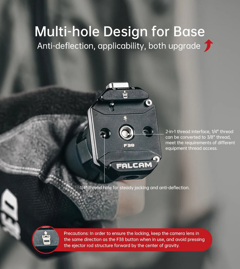 FALCAM F38 Komplet za brzo otpuštanje s više rupa F38B3404 F38 Baza za brzo otpuštanje s više rupa 3364 F38 Neklizajuća ploča za brzo otpuštanje 3301