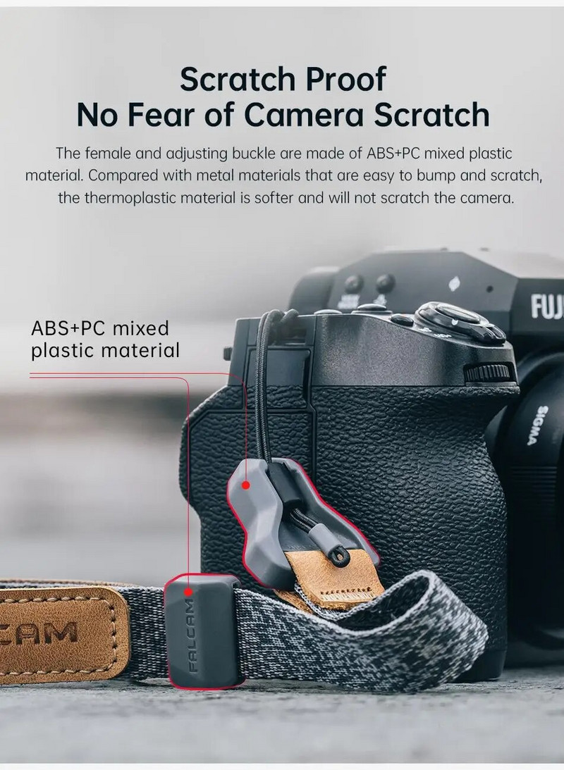 FALCAM Maglink Quick Magnetic Buckle Remen za ručni zglob univerzalne naramenice za fotografski fotoaparat Visoko nosivi M00A3801