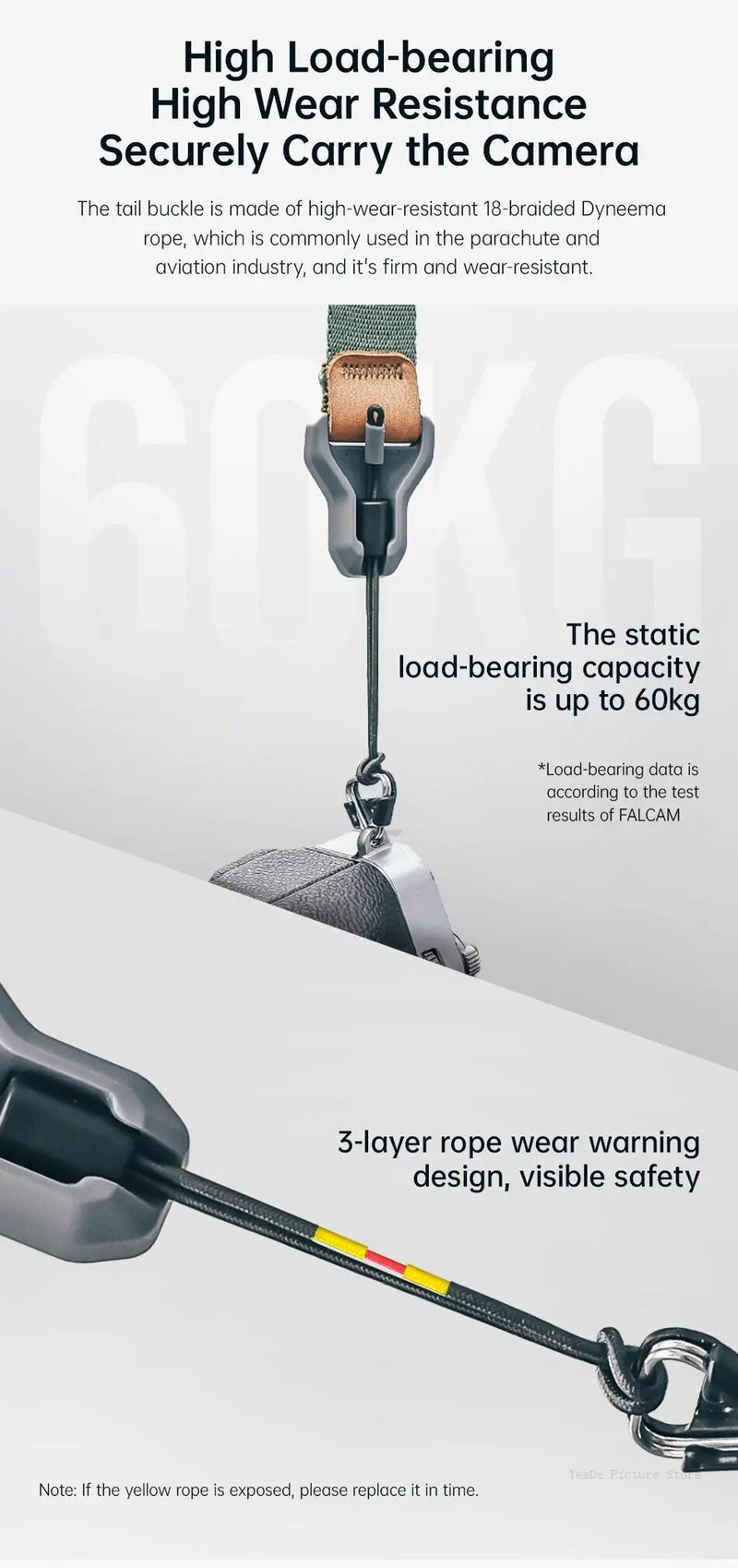 FALCAM Maglink Quick Magnetic Buckle Remen za ručni zglob univerzalne naramenice za fotografski fotoaparat Visoko nosivi M00A3801