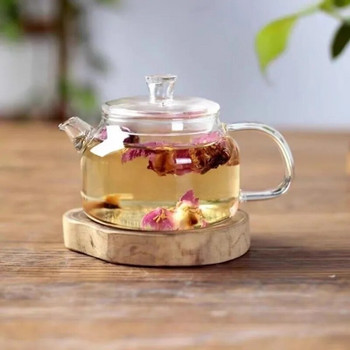 Малък капацитет Прозрачен стъклен чайник с филтър Топлоустойчив Чайник с цветя Чайник Домакински Кунг Фу Чайник Чайник