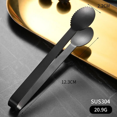 12,3 cm-es mini csúszásmentes fogak jégcukorcsipesz rozsdamentes acél ételfogó grillparti bárhoz Grill kenyérbilincs főzési kiegészítők