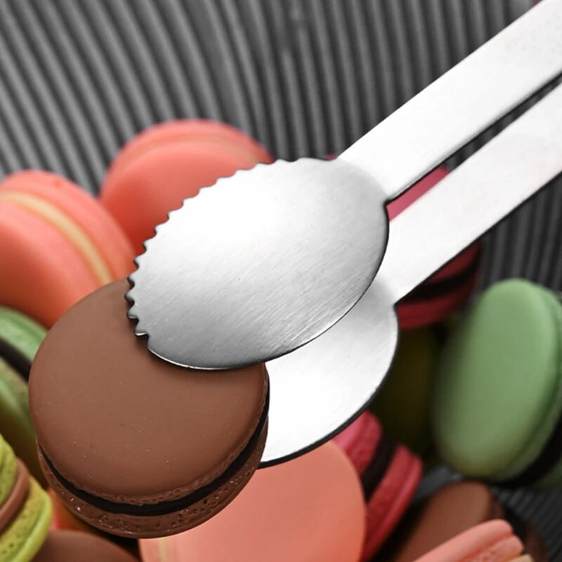 12,3 cm-es mini csúszásmentes fogak jégcukorcsipesz rozsdamentes acél ételfogó grillparti bárhoz Grill kenyérbilincs főzési kiegészítők