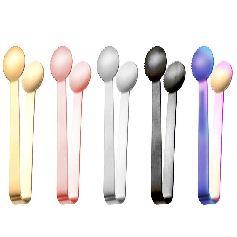 12,3 cm-es mini csúszásmentes fogak jégcukorcsipesz rozsdamentes acél ételfogó grillparti bárhoz Grill kenyérbilincs főzési kiegészítők