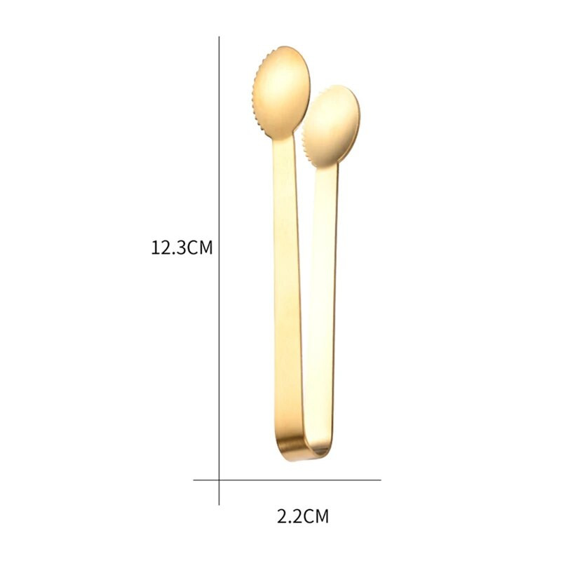 12,3 cm-es mini csúszásmentes fogak jégcukorcsipesz rozsdamentes acél ételfogó grillparti bárhoz Grill kenyérbilincs főzési kiegészítők