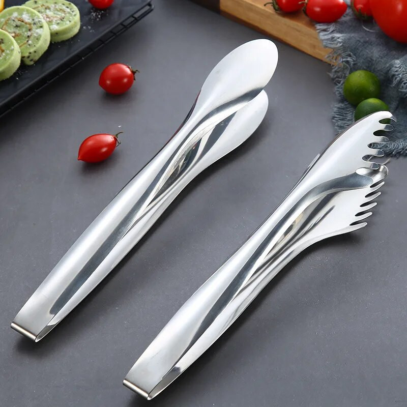 Rozsdamentes acél főzőfogók BBQ Clip tortabilincs Svédasztalos étkészlet Praktikus, praktikus eszközök otthoni konyhai kiegészítőkhöz