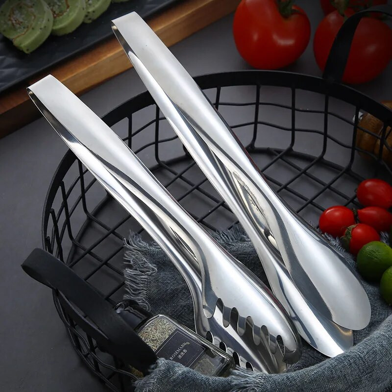 Rozsdamentes acél főzőfogók BBQ Clip tortabilincs Svédasztalos étkészlet Praktikus, praktikus eszközök otthoni konyhai kiegészítőkhöz