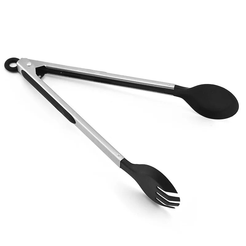 Agrafă rotundă anti-alunecare din silicon pentru mâncare pentru friptură clește pentru pâine Legume, fructe, salată, bufete, clemă, pentru bucătărie, unelte pentru grătar