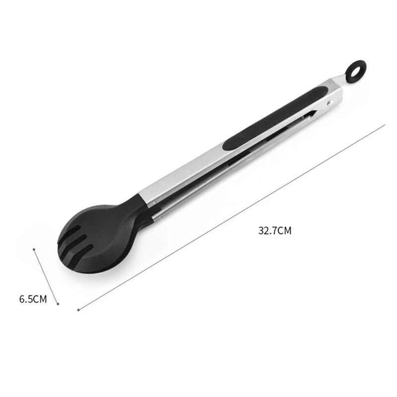 Agrafă rotundă anti-alunecare din silicon pentru mâncare pentru friptură clește pentru pâine Legume, fructe, salată, bufete, clemă, pentru bucătărie, unelte pentru grătar