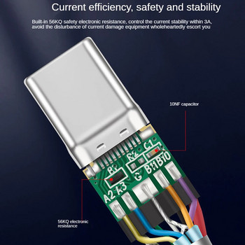 Hannord USB3.2 10Gbps кабел USB A към Type-C 3.2 Пренос на данни USB C SSD кабел за твърд диск 3A 60W Quick Charge 3.0 кабел за зареждане