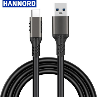 Hannord USB3.2 10Gbps kaabel USB A kuni Type-C 3.2 andmeedastus USB C SSD kõvaketta kaabel 3A 60W kiirlaadimise 3.0 laadimiskaabel