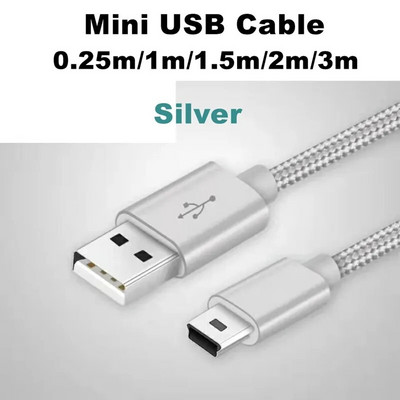 3M 1M 0,25M Mini USB 5-pinski kabel Mini USB na USB punjač za brze podatke Kratki kabel za MP3 MP4 player Auto DVR GPS Digitalna kamera HDD