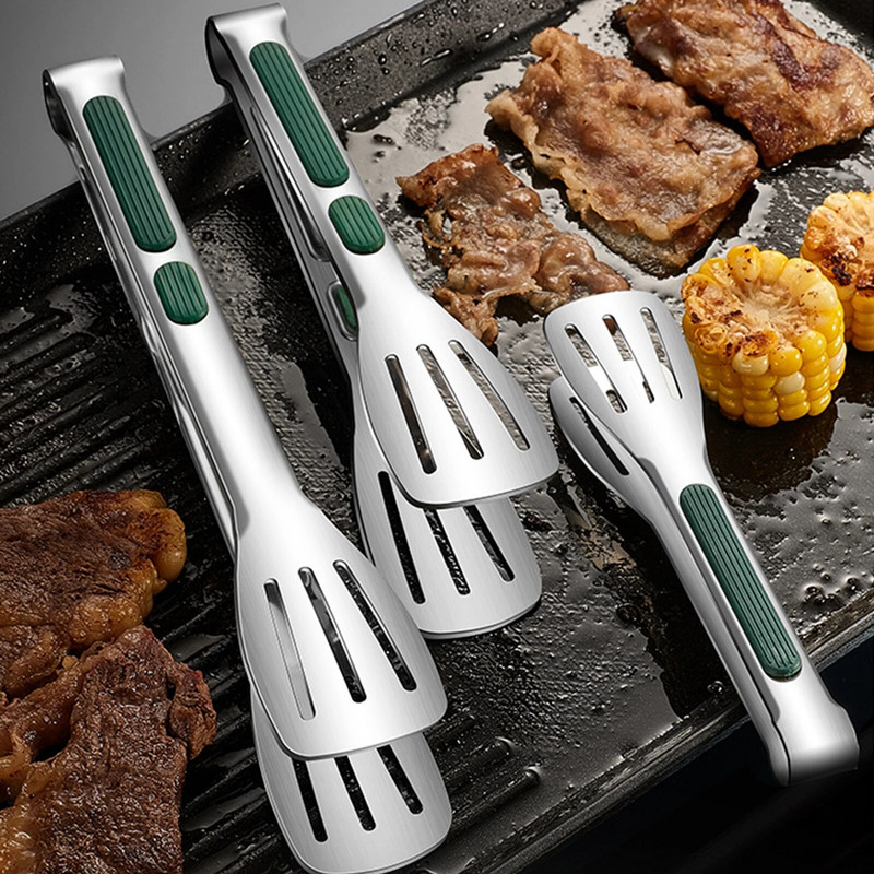 7/9/12 colių kepsnių žnyplės Nerūdijančio plieno karšto arba šalto maisto išėmimo spaustukas Lengvai valomas maisto ruošimui Kepimui Namų virtuvės įrankiai