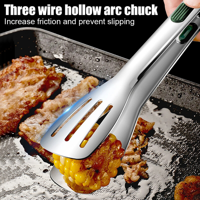 7/9/12 colių kepsnių žnyplės Nerūdijančio plieno karšto arba šalto maisto išėmimo spaustukas Lengvai valomas maisto ruošimui Kepimui Namų virtuvės įrankiai