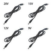 USB C tüüp C PD kuni 9 V 12 V 15 V 20 V 5,5 x 2,1 mm toitekaabel juhtmevaba ruuteri sülearvuti LED-riba kõlari CCTV kaamera jaoks
