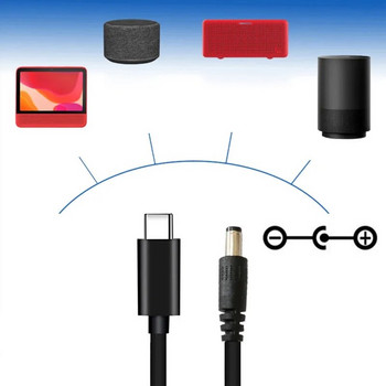 USB C Type C PD до 9V 12V 15V 20V 5.5x2.1mm Захранващ кабел за безжичен рутер Лаптоп LED лента Високоговорител Камера за видеонаблюдение