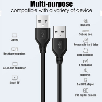 USB към USB тип A мъжки към мъжки удължител USB удължителен кабел за радиатор твърд диск Webcom камера USB кабел за предаване на дата