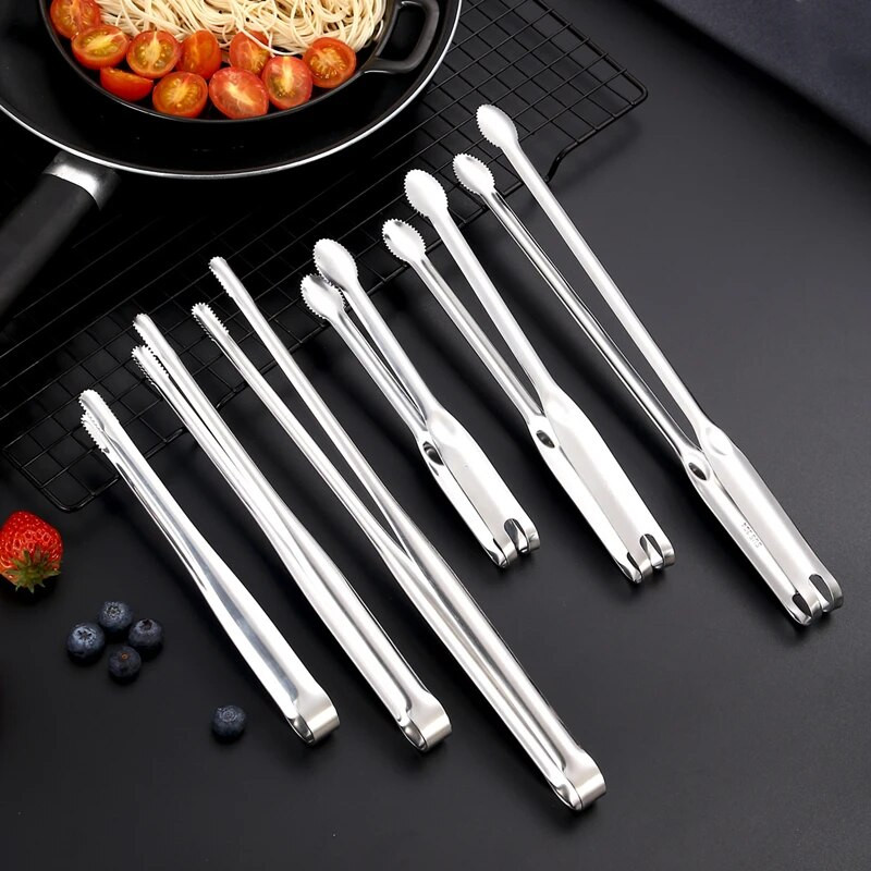 304 rozsdamentes acél meghosszabbított jégcsipesz ételfogó étterem büfé desszert kapcsok kenyér hús bilincs konyhai edények
