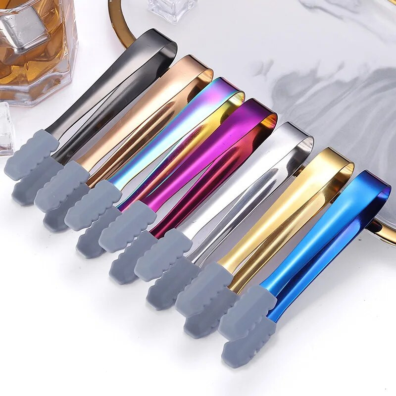 Silikoninė galvutė, neslystanti maisto ledo kubelių spaustukai, žnyplės, duonos kepsninė, mini cukrus, deserto gnybtas, virtuvės vakarėlis, kavos baro reikmenys