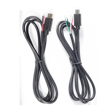 Micro USB 2.0 A женски мъжки жак Захранващ удължителен кабел 4 пина 2 пина 4 проводника Направи си сам Кабел за зареждане на линия за данни Тип-C проводник 1 м 2 м