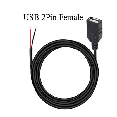 Micro USB 2.0 A ženski muški utičnica Produžni kabel napajanja 4 Pin 2 Pin 4 Žice DIY Data Line Kabel za punjenje Type-C Žica 1 m 2 m