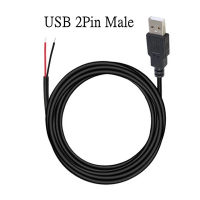 Micro USB 2.0 A ženski muški utičnica Produžni kabel napajanja 4 Pin 2 Pin 4 Žice DIY Data Line Kabel za punjenje Type-C Žica 1 m 2 m
