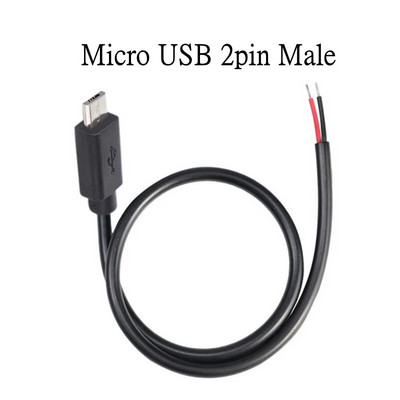 Micro USB 2.0 A ženski muški utičnica Produžni kabel napajanja 4 Pin 2 Pin 4 Žice DIY Data Line Kabel za punjenje Type-C Žica 1 m 2 m
