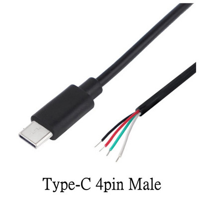 Micro USB 2.0 A ženski muški utičnica Produžni kabel napajanja 4 Pin 2 Pin 4 Žice DIY Data Line Kabel za punjenje Type-C Žica 1 m 2 m
