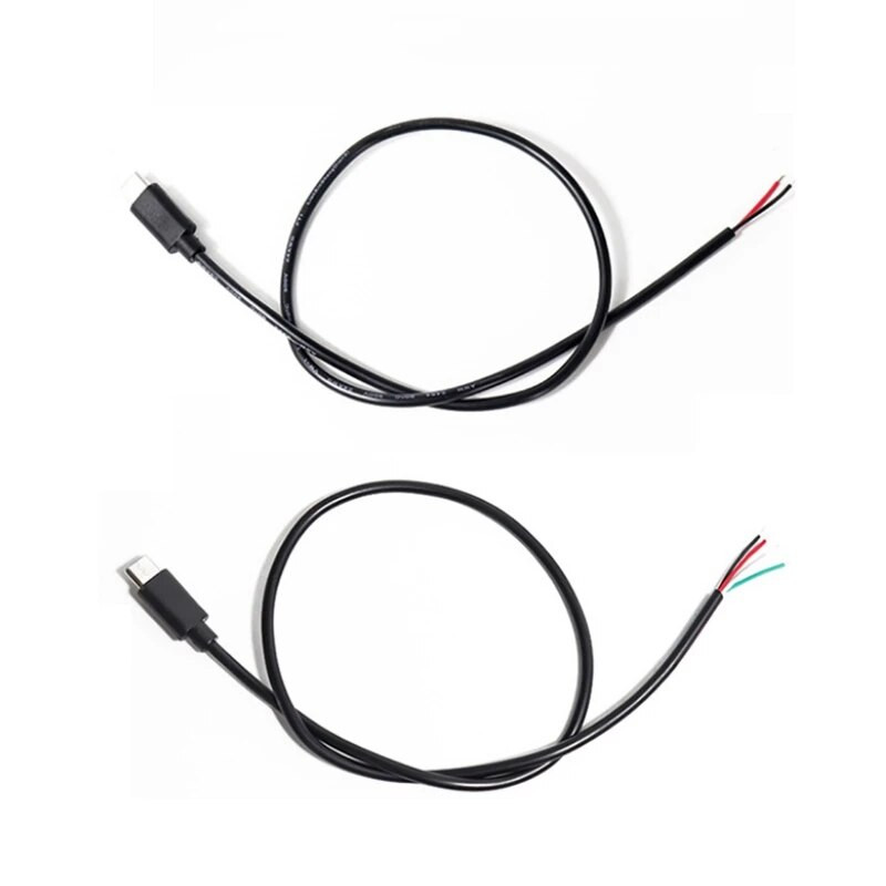 Micro USB 2.0 A ženski muški utičnica Produžni kabel napajanja 4 Pin 2 Pin 4 Žice DIY Data Line Kabel za punjenje Type-C Žica 1 m 2 m