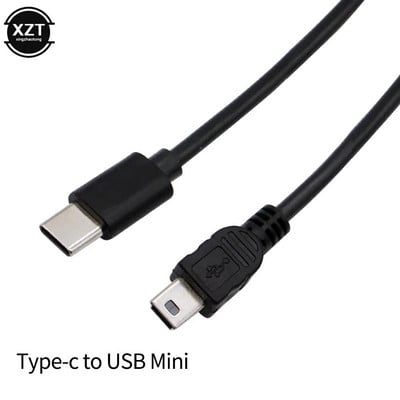 30 cm USB tipa C 3.1 muški na mini USB 5 pinski B muški konverter, OTG adapter, podatkovni kabel za Macbook pro digitalnu kameru