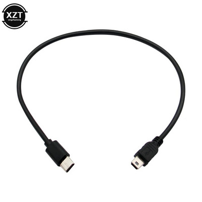 30 cm USB tipa C 3.1 muški na mini USB 5 pinski B muški konverter, OTG adapter, podatkovni kabel za Macbook pro digitalnu kameru