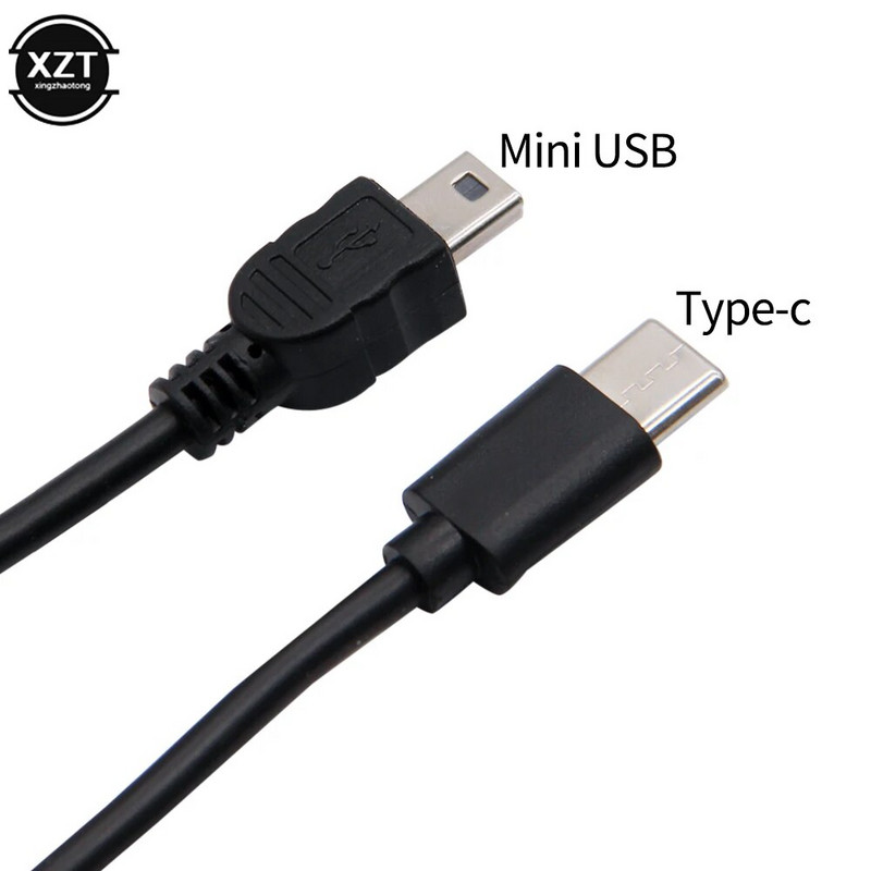 30 cm USB tipa C 3.1 muški na mini USB 5 pinski B muški konverter, OTG adapter, podatkovni kabel za Macbook pro digitalnu kameru