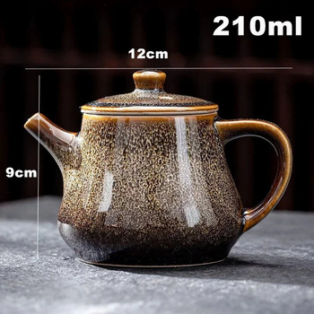 Изящен керамичен пуер чайник със звездна глазура Отопляем чайник Чаен комплект Източен китайски чайник Глинени чайници за самовар Чайници Gaiwan Pot Puer