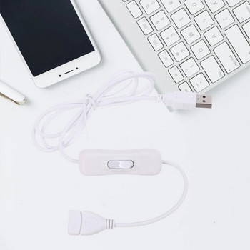 100/200 см USB 2.0 мъжки към женски удължителен кабел за данни с превключвател за включване/изключване за USB LED ленти, вентилатор, зарядно устройство, четец за лаптоп, настолна лампа