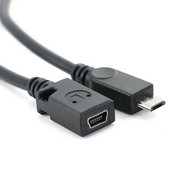 Mini USB Sieviešu-Micro USB vīrišķais 8 kontaktu līdz 5 kontaktu savienotāja adapteris OD4.0mm līnija viedtālruņiem planšetdatoriem MP3/MP4