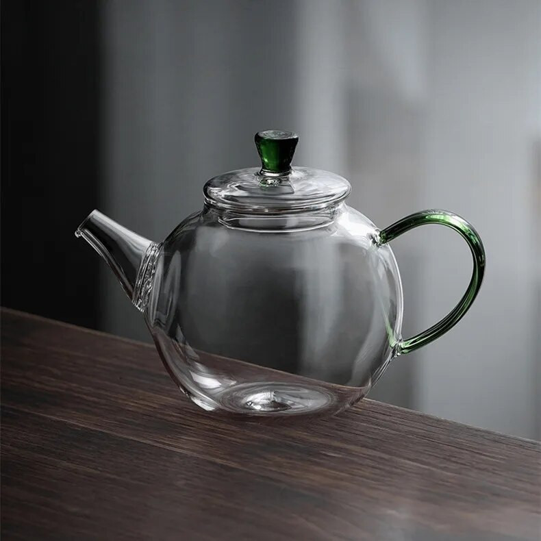 Visoko borosilikatno staklo Pije jedna osoba Mali čajnik Jedan lonac do usta Mini uredski set za filtraciju čaja