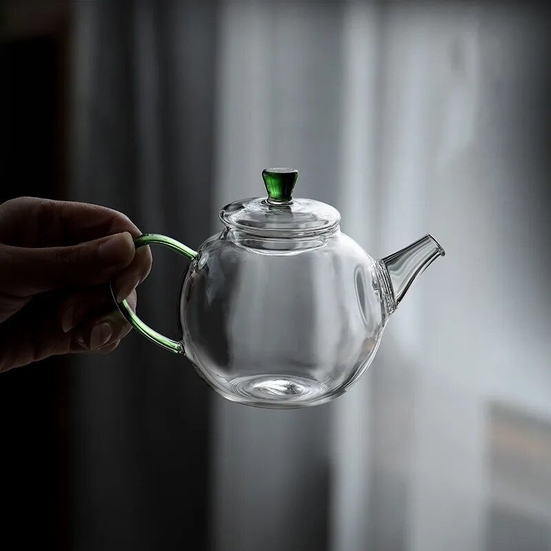 Visoko borosilikatno staklo Pije jedna osoba Mali čajnik Jedan lonac do usta Mini uredski set za filtraciju čaja