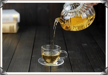 Саксия за чай с цветя Топлоустойчив стъклен ивичен филтър с тиква Вътрешен резервоар Накисване  