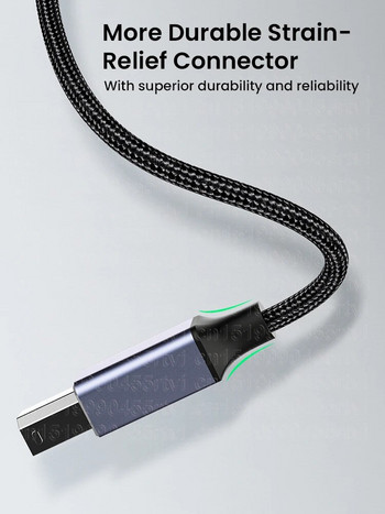 Καλώδιο εκτυπωτή USB Καλώδιο USB Τύπου Β Αρσενικό σε Αρσενικό καλώδιο 8 ακίδων USB 2.0 για iPhone 14 Canon Εκτυπωτής ετικετών USB Epson HP ZJiang