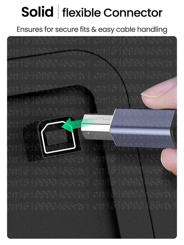 USB spausdintuvo kabelis B tipo USB kištukinis ir 8 kontaktų kištukas USB 2.0 kabelis, skirtas iPhone 14 Canon Epson HP ZJiang etikečių spausdintuvas USB spausdintuvas