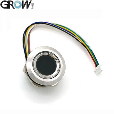 GROW R503 új, kör alakú, kerek RGB gyűrűs visszajelző LED-vezérlő DC3,3V SH1,0-6 tűs kapacitív ujjlenyomat-modul szkenner