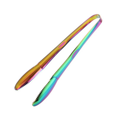 1 vnt. auksinės ledo žnyplės, nerūdijančio plieno kepsninės žnyplės Maisto patiekimas Protingos salotos, duona, mėsa, vaisiai, virtuvės spaustukai, kepimo reikmenys