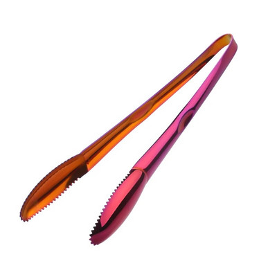 1 vnt. auksinės ledo žnyplės, nerūdijančio plieno kepsninės žnyplės Maisto patiekimas Protingos salotos, duona, mėsa, vaisiai, virtuvės spaustukai, kepimo reikmenys