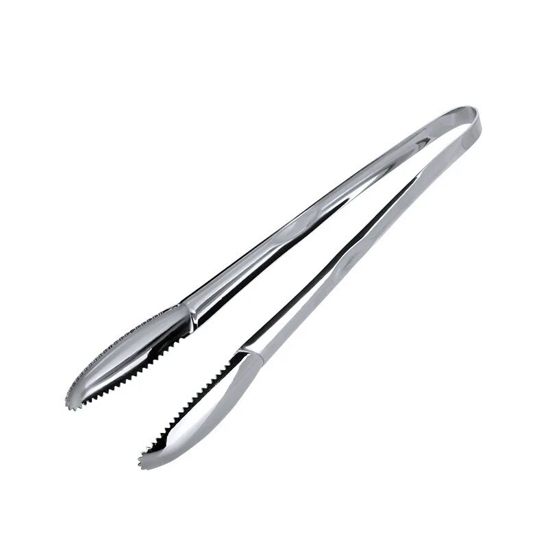 1 vnt. auksinės ledo žnyplės, nerūdijančio plieno kepsninės žnyplės Maisto patiekimas Protingos salotos, duona, mėsa, vaisiai, virtuvės spaustukai, kepimo reikmenys