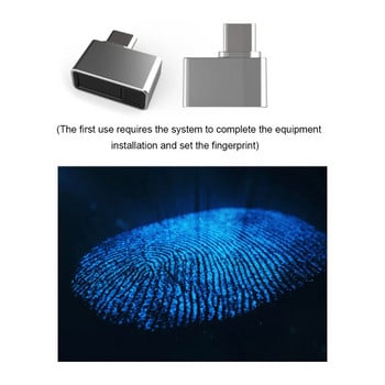Μίνι συσκευή ανάγνωσης δακτυλικών αποτυπωμάτων USB για Windows 10 Hello Laptop PC Βιομετρικός σαρωτής τύπου C Μονάδα ξεκλειδώματος Ρύθμιση έως και 10 αναγνωριστικών δακτυλικών αποτυπωμάτων