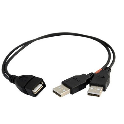 USB Y računalo jedna točka dva podatkovni kabel za napajanje Kabel USB dvostruki razdjelni kabel Ženski na USB 2.0 muški produžni kabel za napajanje